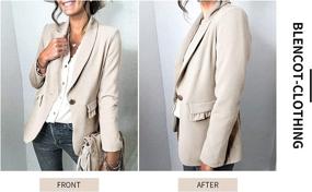 img 1 attached to BLENCOT Casual Blazers Sleeve Jackets Women's Clothing ~ Suiting & Blazers