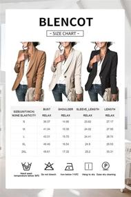 img 2 attached to BLENCOT Casual Blazers Sleeve Jackets Women's Clothing ~ Suiting & Blazers