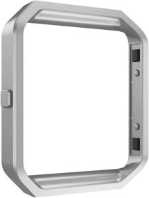 img 2 attached to Обновите свой Fitbit Blaze с помощью металлической рамы Simpeak из нержавеющей стали, набор из 3 штук в черном, серебристом и розовом золоте