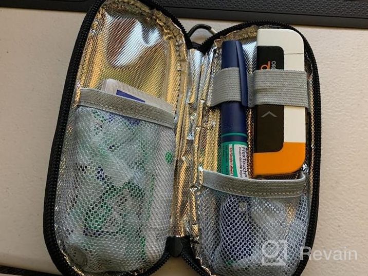 img 1 attached to Insulin Cooler Travel Case By Yarwo - Diabetic Medication Organizer With 2 Ice Packs For Insulin Pens And Other Supplies, Black review by Alexander Morgan