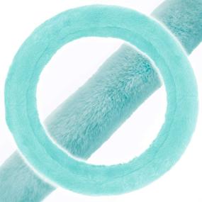 img 3 attached to BDK Women's Faux Fur Steering Wheel Cover – Winter Wool Sheepskin Fluffy Fleece for Cozy and Warm Hands, Compatible with Most Steering Wheels 14.5 - 15 inch
