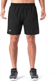 img 4 attached to Quick-Dry Running Shorts For Men With Zipper Pocket - 5 Inch Lightweight Workout Shorts By NAVISKIN