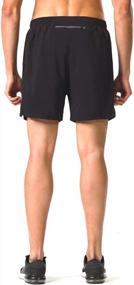 img 2 attached to Quick-Dry Running Shorts For Men With Zipper Pocket - 5 Inch Lightweight Workout Shorts By NAVISKIN