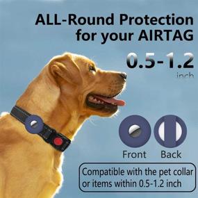 img 3 attached to Silicone Pet Collar Case Holder for Apple Airtags - Airtag Dog 🐾 Collar Accessory, Anti-Lost Air Tag Holder for Cat and Dog Collars - Blue