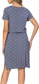 img 1 attached to Flattering And Comfortable Knee Length Dress For Women With Hidden Drawstring Waist - Levaca Fashion