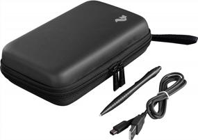img 4 attached to Black Carry Case With Large Stylus And Charging Cable For Nintendo 2DS XL/3DS XL