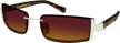 southpole 5004sp sleek metal uv protective rectangular sunglasses trendy gifts for men, 60 mm logo