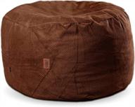 espresso chenille bean bag chair by cordaroy's - comfy and stylish furniture logo