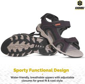 img 3 attached to Khombu Sandals Adjustable Open Toe Toddler Boys' Shoes ~ Sandals