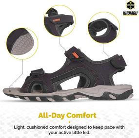 img 2 attached to Khombu Sandals Adjustable Open Toe Toddler Boys' Shoes ~ Sandals