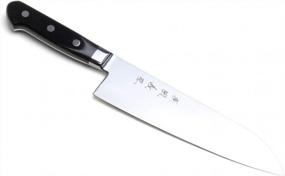 img 4 attached to Yoshihiro High Speed Steel Santoku Multipurpose Chefs Knife (Black Pakkawood Handle) (7'' (180Mm) & No Saya)