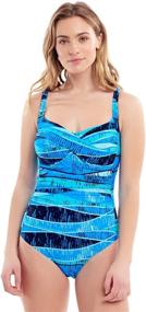 img 4 attached to Love My Curves Colorful Bathing Women's Clothing - Swimsuits & Cover Ups