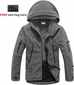 img 3 attached to CARWORNIC Мужская тактическая флисовая куртка в стиле милитари: тепло и стильно с несколькими карманами и пальто с капюшоном