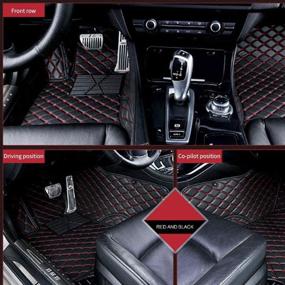 img 1 attached to 🚗 Top-Quality Maite Custom Car Floor Mat for 5 Series G30 525i 530i 540i 2018-2019: Full Surrounded XPE Leather Waterproof Carpets Mats