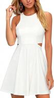 sweet and stylish: belongsci women's sleeveless racerback a-line swing dress for summer logo