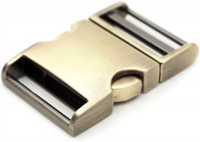 img 3 attached to Adjustable Metal Side Release Buckle For Belts, Backpacks, And Pet Collars - 1-1/2 Inch Brushed Brass Design