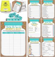 242-piece baby shower & gender reveal games set for 40 guests - 7 hilarious mason jar look games, neutral for both boys and girls logo