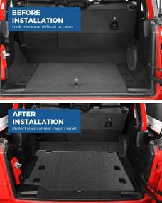 img 2 attached to 🚚 JOYTUTUS Cargo Mat for Wrangler JL 4XE | All-Weather Trunk Liner | Heavy Duty, Waterproof, Odorless | Fits Wrangler JL 4XE 2021-2022, 4 Door (Excludes 4X4)