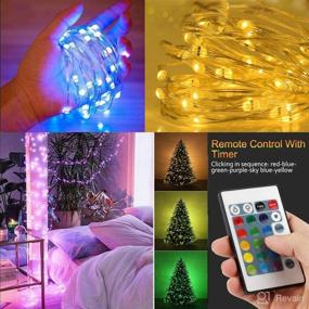 img 2 attached to 🎆 LiyuanQ LED String Lights: Color Changing Fairy Lights with Remote & Timer - 2 Sets, 16 Colors, 50 LEDs - Perfect for Bedroom, Party, and Christmas Decor