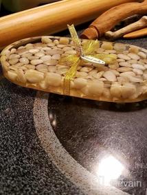 img 6 attached to Small Natural Stone Pebbles Bathroom Tray For Counter Vanity Tray Kitchen Soap Tray
