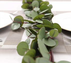 img 2 attached to Enhance Any Space With Duovlo'S Realistic Multi-Layer Artificial Hanging Eucalyptus Garland - Perfect For Indoor Or Outdoor Wedding Decorations