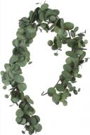 enhance any space with duovlo's realistic multi-layer artificial hanging eucalyptus garland - perfect for indoor or outdoor wedding decorations logo