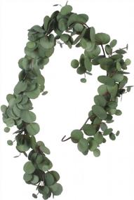 img 4 attached to Enhance Any Space With Duovlo'S Realistic Multi-Layer Artificial Hanging Eucalyptus Garland - Perfect For Indoor Or Outdoor Wedding Decorations