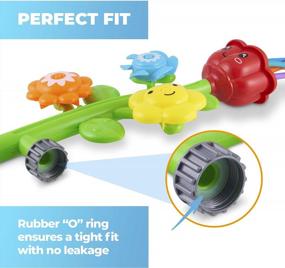 img 1 attached to Chuchik Cute Lawn Spinning Flower Water Sprinkler For Kids - Wiggle Tube Fun - Attaches To Garden Hose - Splashing Summer Days - Perfect For Age 3+ Toddlers And Children - Outdoor Playtime.