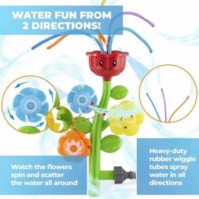 img 2 attached to Chuchik Cute Lawn Spinning Flower Water Sprinkler For Kids - Wiggle Tube Fun - Attaches To Garden Hose - Splashing Summer Days - Perfect For Age 3+ Toddlers And Children - Outdoor Playtime.