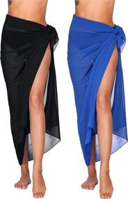 img 4 attached to Stylish Ekouaer Swimsuit Coverup: Chiffon Bathing Women's Clothing for Swimsuits & Cover Ups