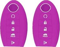 💜 enhance and protect your nissan key fob with kawihen silicone cover - 2 pcs, purple логотип