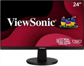 img 4 attached to ViewSonic VA2447 MH Monitor: Ultra Thin, 1920X1080P, 60Hz, Anti-Glare Screen, Blue Light Filter, Built-In Speakers - Buy now, VA2447-MH