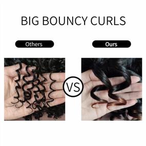 img 1 attached to ELIM Curly Wigs For Black Women Mixed Brown Short Kinky Curly Wigs For Women Big Curly Afro Soft Wig With Bangs Heat Resistant Natural Cute Synthetic Wig With Accessories Z014BB
