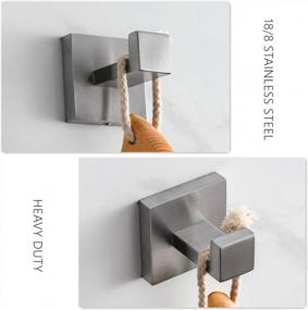 img 1 attached to Upgrade Your Bathroom With VELIMAX Premium Stainless Steel Towel Hooks - Heavy Duty & Wall Mounted - 2 Pack