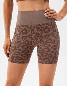 img 3 attached to High-Waisted Seamless Biker Shorts For Women - Contoured Buttocks And Tummy Control For Gym And Workout