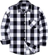 👕 siliteelon flannel buffalo boys' clothing - tops, tees & shirts with sleeve buttons logo