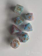 img 1 attached to Pink & Cyan Iridecent Swirls DND Polyhedral Dice Set - 11 Piece For Dungeons And Dragons, D&D Role Playing Games review by Duane Rogers