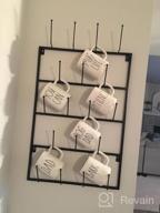 img 1 attached to MyGift Black Metal Wall Mounted Coffee Mug Holder Rack With 5 Tier, Hanging Mug And Cup Storage Organizer With 18 Hooks review by Carrie Garling