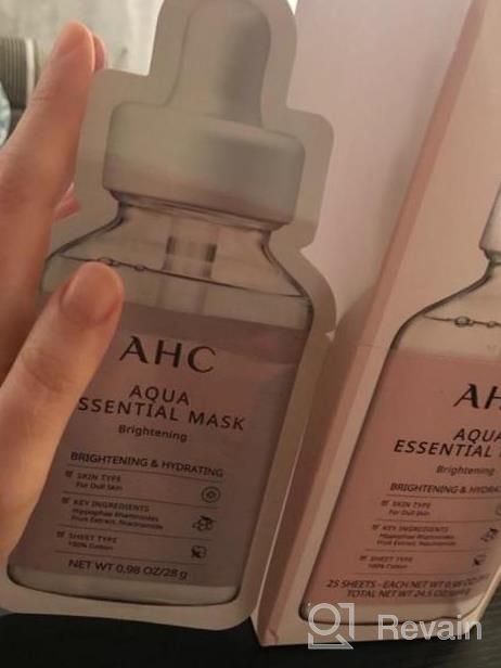 img 1 attached to AHC Face Mask Aqua Essentials Hydrating And Brightening For Dull Skin 100% Cotton Sheet, 5 Count review by Justin Kautzman
