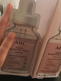 img 7 attached to Маска AHC Aqua Essentials для гидратации и осветления тусклой кожи, 100% хлопковые листы, 5 штук.