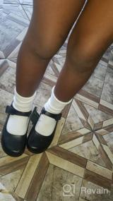 img 7 attached to Черные школьные туфли Мэри Джейн с ремешком для девочек - идеально подходят для парадной формы (для малышей/маленьких девочек/больших девочек)