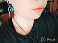 img 1 attached to Teal Teardrop Spiral Glass Ear Taper And Plug Set - Sizes 4G-16Mm - Piercing Jewelry By BodyJ4You review by Jacob Thorson