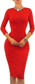 img 3 attached to Vivicastle Womens Classic Bodycon AW23 Women's Clothing : Dresses