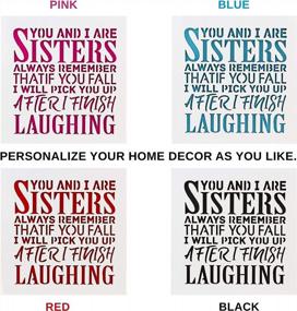 img 1 attached to Sisters Laughing Quotes Box Sign – Always My Sister Forever My Friend – Perfect Wall & Tabletop Decor Gift