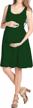 cute & comfy maternity midi dress for women - sleeveless tank knee length a-line flare logo