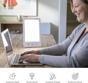 img 2 attached to Светодиодная терапевтическая лампа без УФ-излучения - Verilux® HappyLight® Luxe с ярким белым светом 10 000 люкс, регулируемой яркостью и цветом, а также таймером обратного отсчета