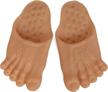 jumbo big foot costume shoe covers - realistic barefoot slippers for kids and adults, perfect accessory for giant costumes and funny outfits by skeleteen logo