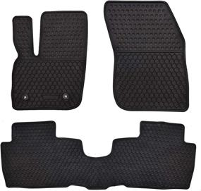 img 4 attached to 🚗 Custom Fit Ucaskin Car Floor Mats for Ford Fusion 2017-2020 / Lincoln MKZ 2013-2019 - Washable Rubber Heavy Duty Anti-Slip All Weather Car Floor Liner in Black - Odorless