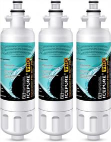 img 4 attached to ICEPURE PRO ADQ36006101 NSF401&473&53&42 Certified Replacement For LG LT700P Kenmore Elite 46-9690 ADQ36006102 HDX FML-3 LT700PC LFX28968ST LFXS29626S RWF1052 RWF1200A Refrigerator Water Filter 3PACK