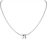 925 sterling silver initial jewelry set - tiny small letter a-z name style necklace, earrings, pendant & chain for women and teen girls by silvercute logo